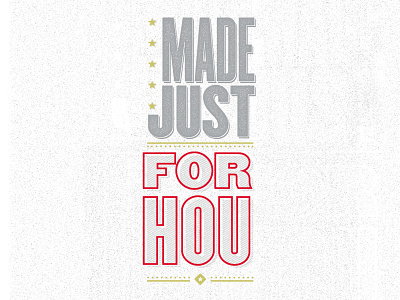 Just for HOU hou houston htx stars texas typography