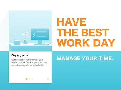 Time Management android illustration material design mobile on boarding organized tasks uiux