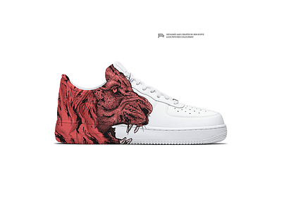 Lion x Nike Custom Shoe Design animal art commision digital drawing illustration inspieration lion nike shoe tiger