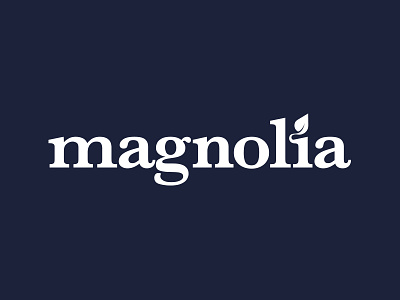 Magnolia logo branding chic leaf logo magnolia plant southern timeless