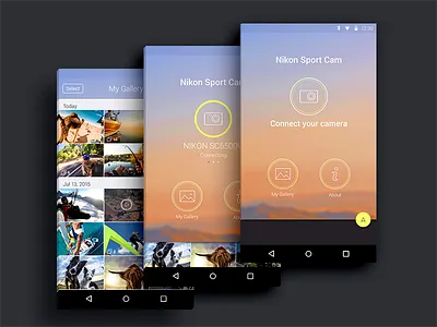 Sports cam app design proposal app cam design gopro sport sports cam ui design