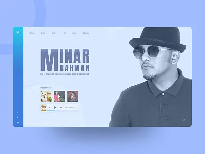 Exploration | Singer/Composer Web bd design dhaka explore layout love minar typography ui ux visual