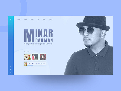 Exploration | Singer/Composer Web bd design dhaka explore layout love minar typography ui ux visual