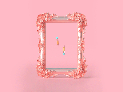 S elementary school frame gif loop masterpiece pastel pencil rose gold s stussy