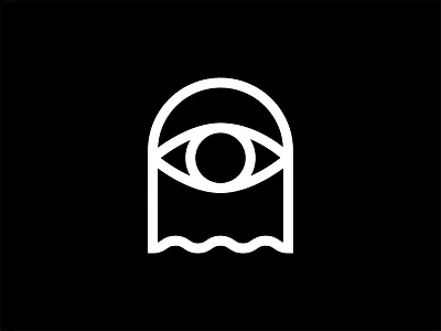 Ghostvision ghost lines logo minimal vector