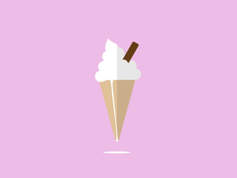 Drippy Ice Cream animation drip flat gif ice cream illustration minimal vector