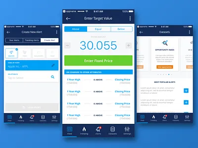 Recent work app data design ios iphone mobile stocks trading