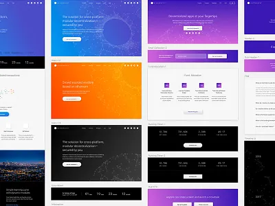 ICO Website Template app blockchain crypto ether fintech gradient ico responsive ui ux