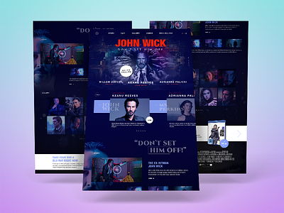 Movie Website landingpage layout movie photography screendesign sketch typography userinterface webdesign