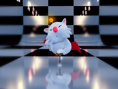 Kupo ! #2 3d character design fantasy final game illustration kupo lowpoly modeling mog render