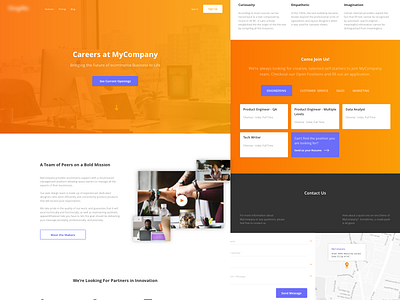 Careers Page careers jobpage landing page maps positions ui ux vacancies webapp website