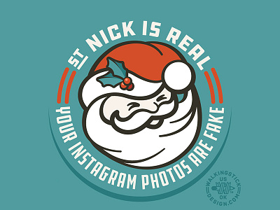 Wdc Santa christmas minimal poster santa santa claus shapes simple thicklines type typography