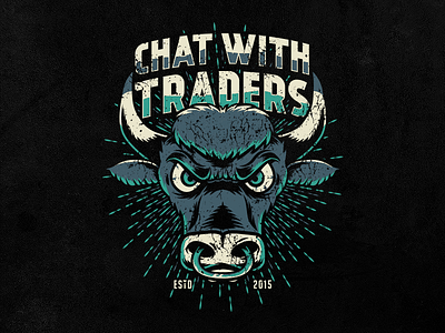 The Bull apparel bull business merch podcast tshirt vector