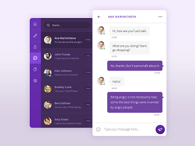 Mobile Chat App Design ver. 2 app application chat download free full chat messaging messenger mobile talk ui ux