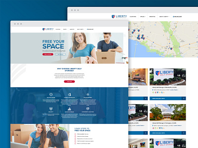 Liberty Storage | Website Launch homepage locations page storage storage unit storage unit site web design website website design website layout