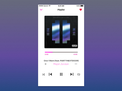 Daily Ui 009 challenge daily ui music music player playlist sketch uxui