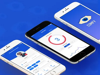 Comfy / Panic Attack App anxiety design eyes ios medicine mobile panic profile screen social ui ux