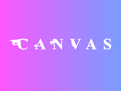 Canvas distort font gradient liquid serif