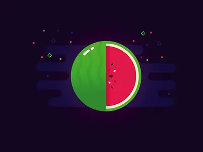 Watermelon 🍉 icon space watermelon watermelon in space