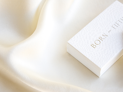 Born On Fifth branding business cards fashion foil gold letterpress lettra logo print silk stamp