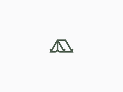 Campin' camp camping icon mark tent thick lines