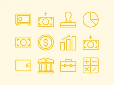 Business & Finance Icon bank business finance icon icon pack icon set money safebox