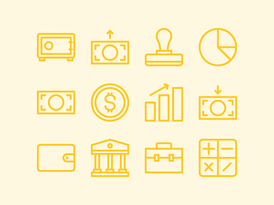 Business & Finance Icon bank business finance icon icon pack icon set money safebox