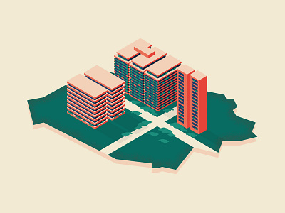 Flow Urban Illustration architecture buildings city illustration isometric skyscrapers sydney