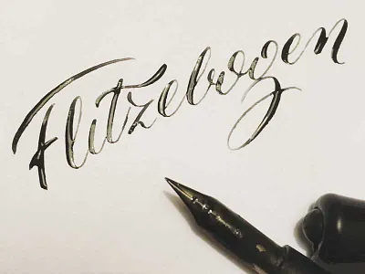 Flitzebogen calligraphy