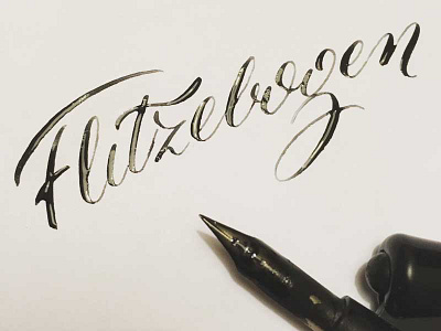 Flitzebogen calligraphy