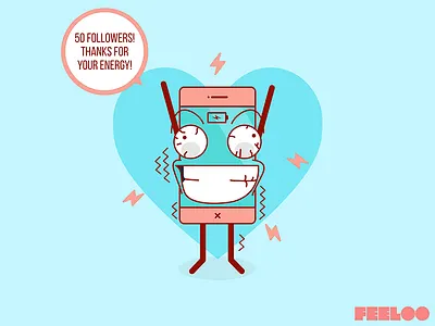 Feeloo - Your Mobile Has Feelings! #31 app crazy feeloo flat game illustration ios iphone mobile run and jump vector video game