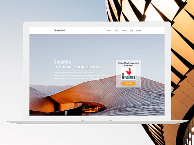 DevAtlant software corporateidentity devatlant software development company france landing minimal software engineering uiux design web website