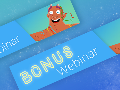 Webinar banner banner blue bonus branding design illustration mail monster web webinar