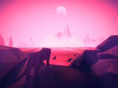 Lioness Days! animation art colors concept idea illustration lioness mountains style train