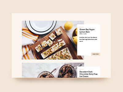 Farah Website blog blush food layout typography website