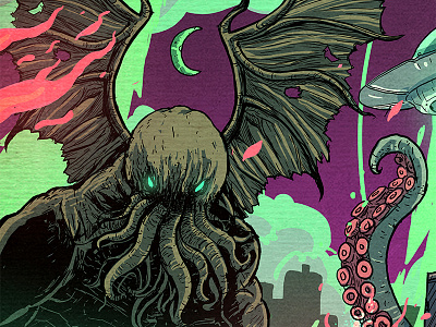 Cthulhu cthulhu details horror illustration lovecraft