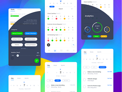 Task Managment app app clean colorful ios johnyvino managment sketch team ui ux