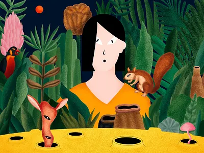 偷窥 illustrations