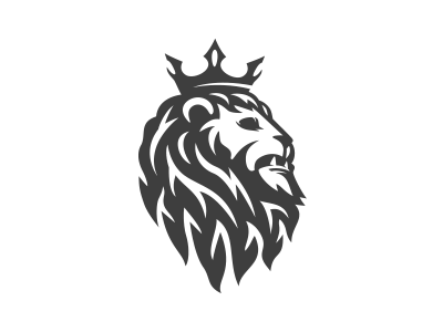 Lion King logo animal crown gym head king lion logo luxury power royal sports strength