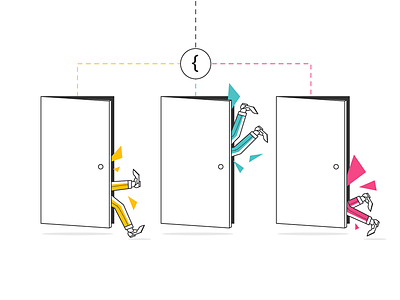 ifs and buts ads advertising adwords bracket choice display doors google if statement illustration legs minimal