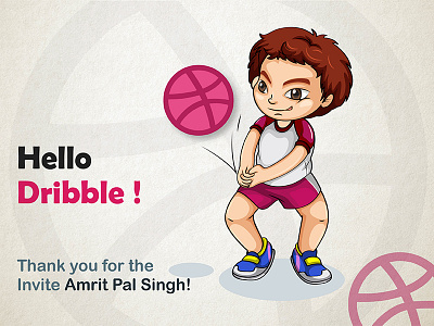 Hello Dribbble debut dribbble firstshot hello illustration