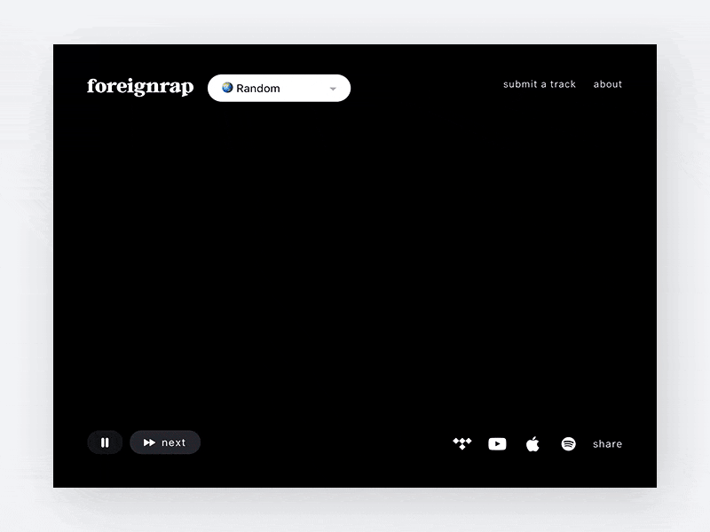 🔥 Foreignrap.com foreignrap hiphop interface music product product design rap site video videos web website