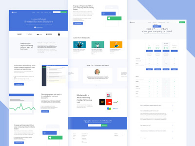 Mediatoolkit Website blue clean header landing landing page layout minimal presentation pricing simple typography website