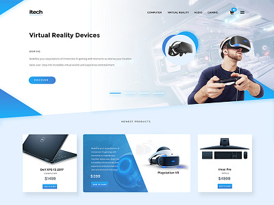 Itech Ecommerce Website Concept ecommerce psvr tech ui vr webdesign