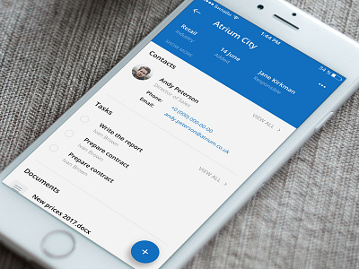 Trood Card (WIP) add app contacts dashboard ios iphone platform tasks ui ux