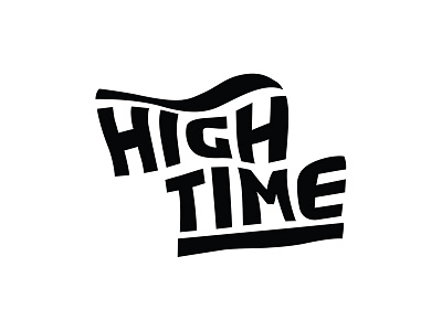 High Time 2d branding bw high logo logo design time