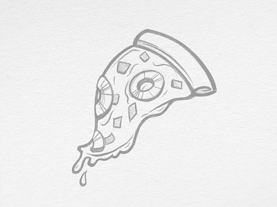 Za doodle drawing ham hawaii pineapple pizza sketch