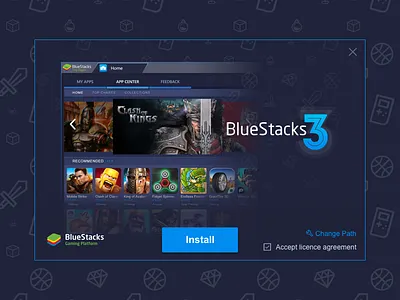 BlueStacks 3 - Installer bluestacks dark design instance interface manager ui ux