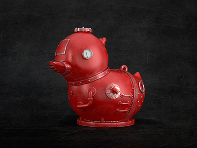 170321 duck iron pipe red steam submarine