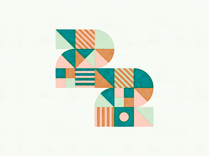 22 22 birthday geometric number texture